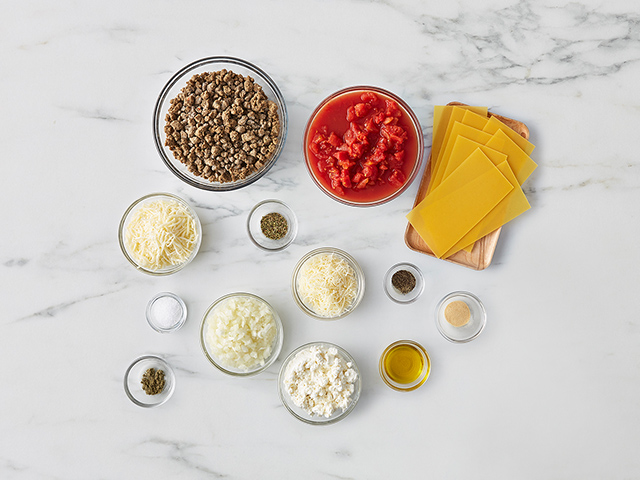 Plant-Based Meat Lasagna ingredients image