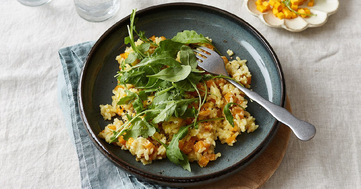 Pumpkin Risotto with Feta