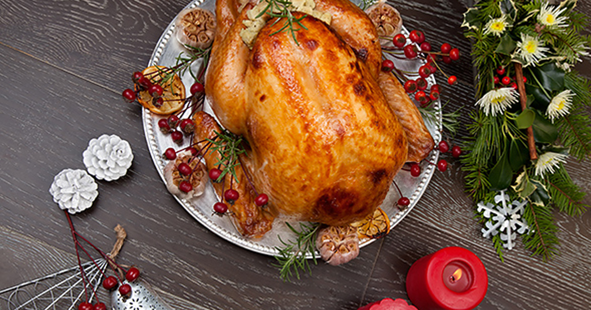 Dinde rôtie de Noël