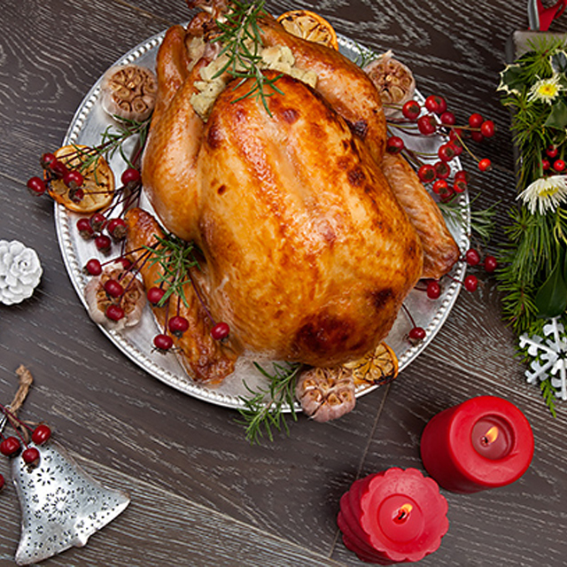 Dinde rôtie de Noël