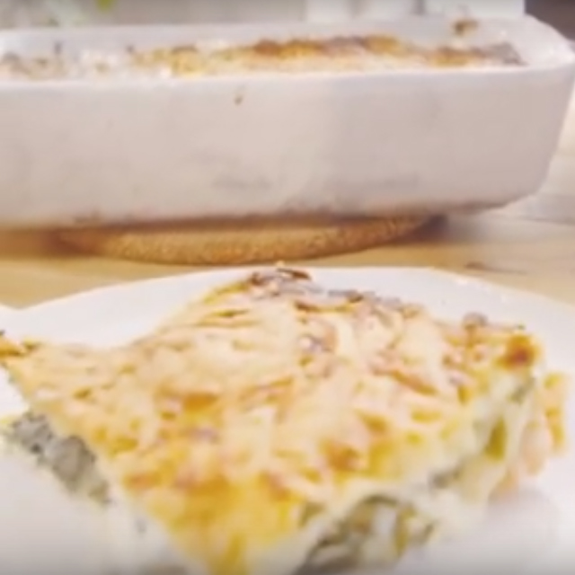 Salmon Lasagna with Spinach