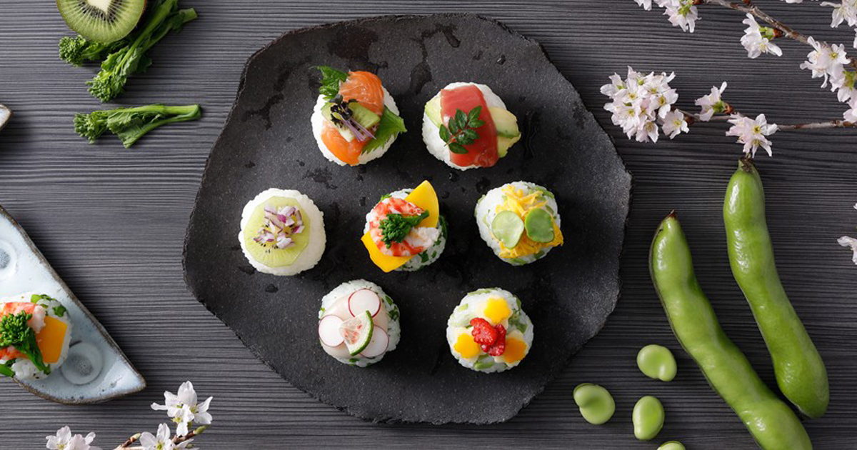 Sushi Balls with Fruit and Vegetables
