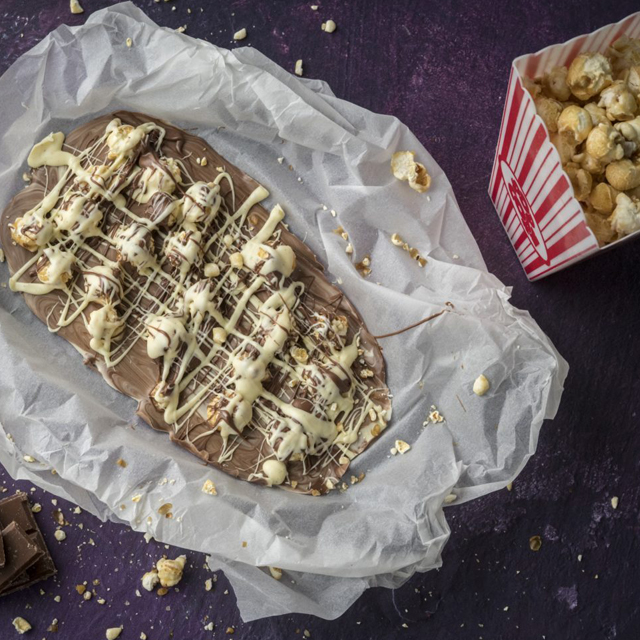 Écorce de maïs éclaté au caramel