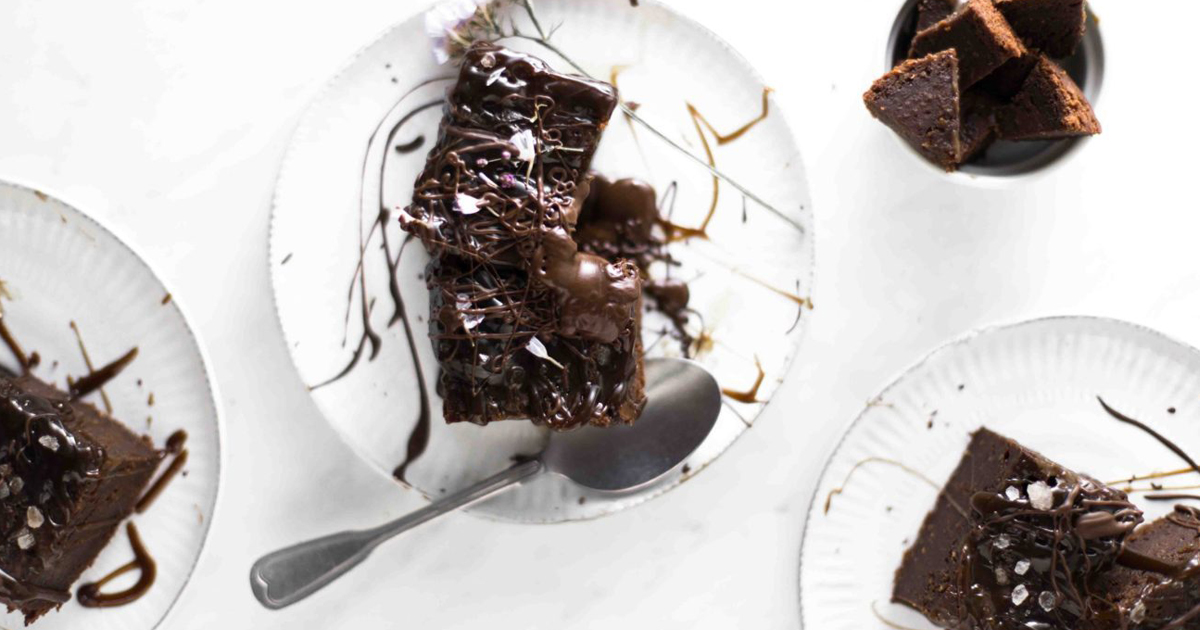 Vegan Double Chocolate Caramel Brownie