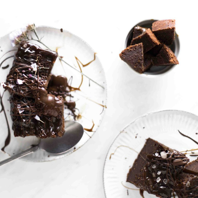 Vegan Double Chocolate Caramel Brownie