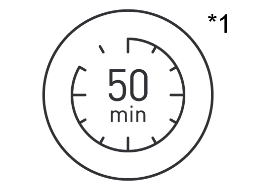 Doba provozu na baterii 50 min. 