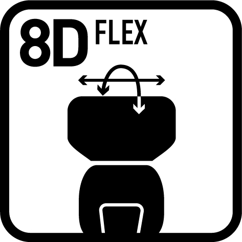 8D flexibilní holicí hlava