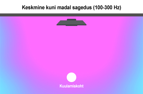 Keskmine kuni madal sagedus (100-300 Hz)