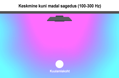 Keskmine kuni madal sagedus (100-300 Hz)