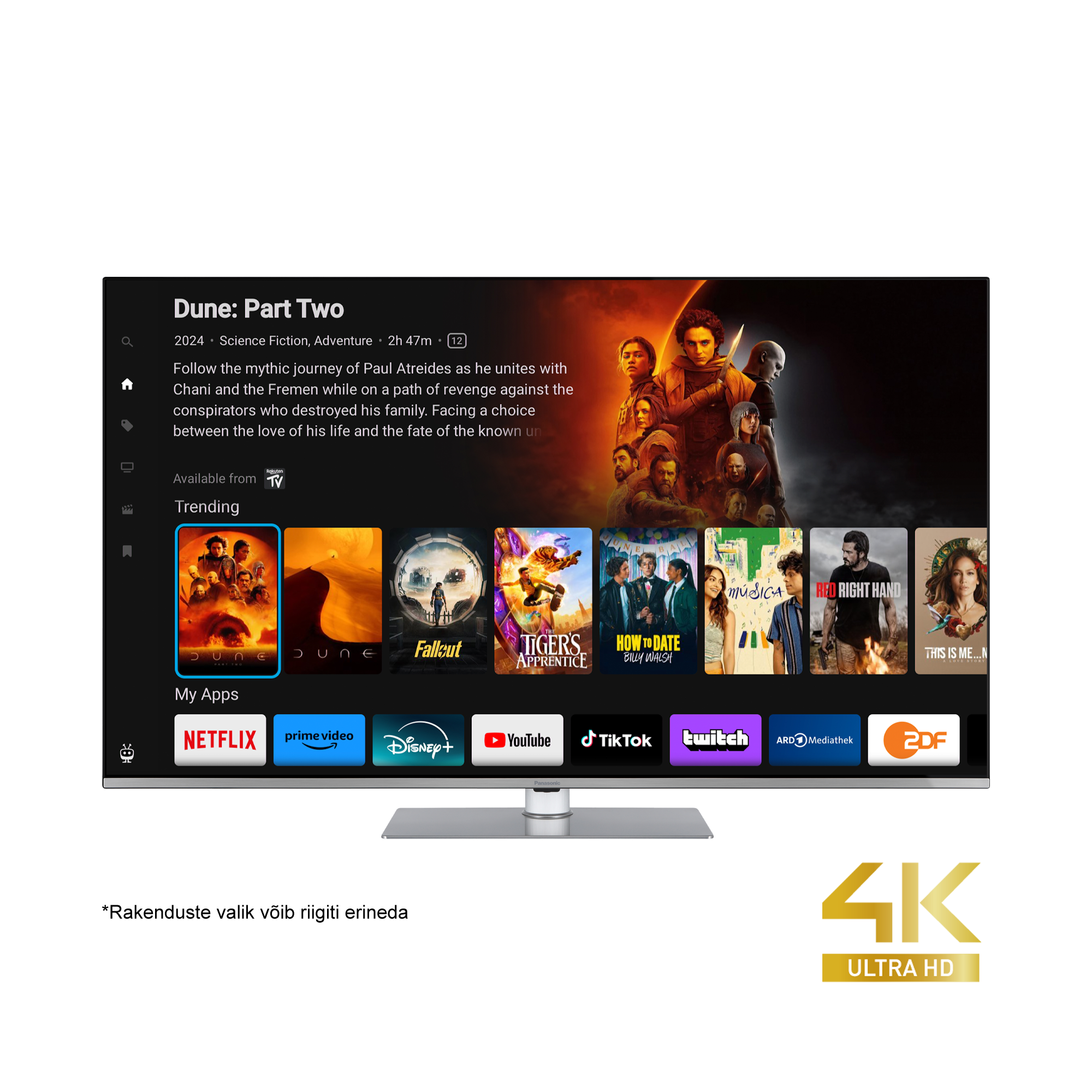 Foto Panasonicu tootesarja W63 TiVo toega 4K Ultra HD LED-teler