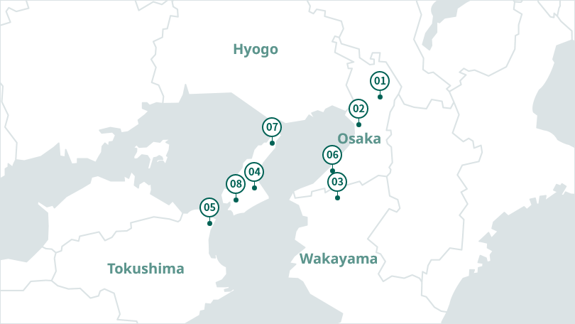 Manufacturing sites in Japan