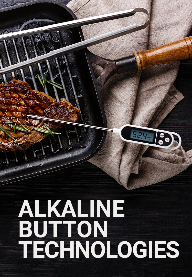 Alkaline Button Technologies