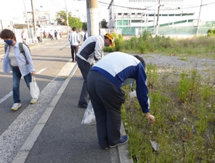 Cleanup activities around the factory