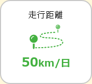 走行距離 50km/日