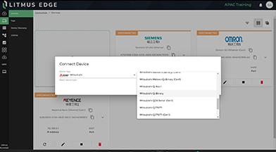 機器への接続 画面イメージ
