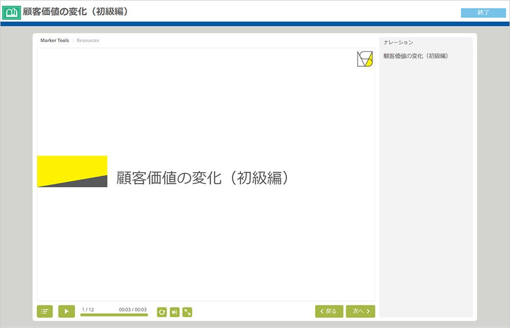 DXリテラシースキルアップコース コース画面 1