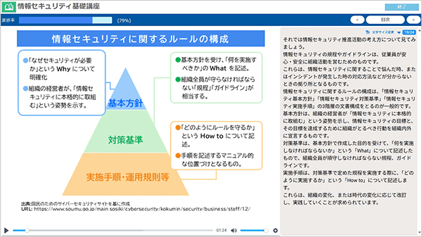 情報セキュリティ基礎講座 画面イメージ3