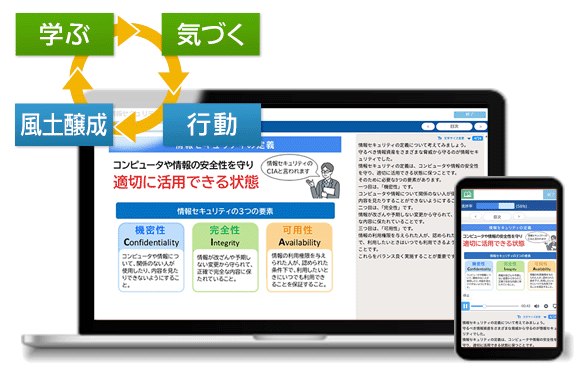 情報セキュリティ基礎講座 eラーニング 画面イメージ