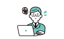 システムへの手作業でのデータ登録が手間 イメージ