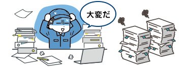 多数の仕入れ品の品質情報を目視と手入力でデータ化するのが大変！ イメージ