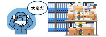 紙保管のみだといざ追跡調査が必要なときの検索が大変！ イメージ