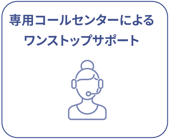 専用コールセンターによるワンストップサポート