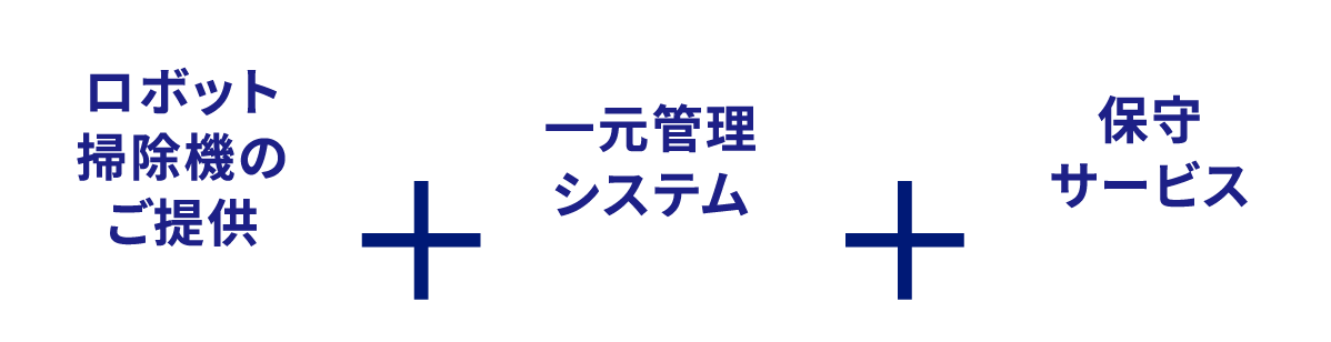 ロボット掃除機のご提供＋一元管理システム＋保守サービス