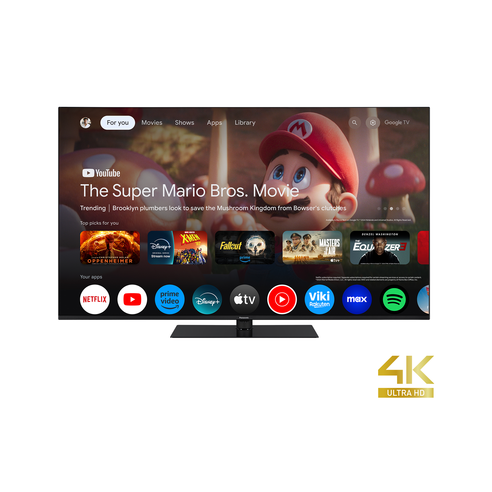 Foto de Google TV LED 4K Ultra HD da série W70 da Panasonic