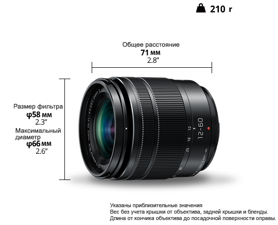 Фотография Объектив LUMIX G H-FS12060