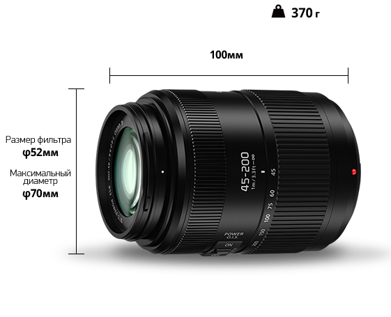 Фотография Объектив LUMIX G H-FSA45200