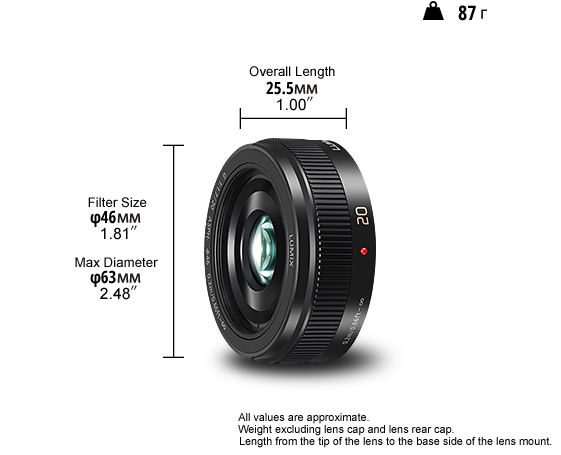 Фотография Объектив LUMIX G H-H020A