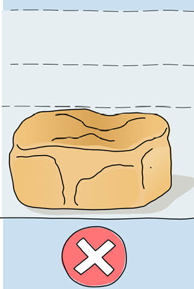 O pão não cresceu nada