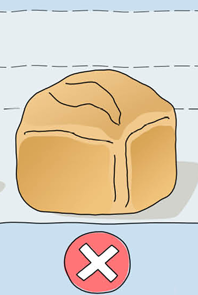 O pão não cresceu bem