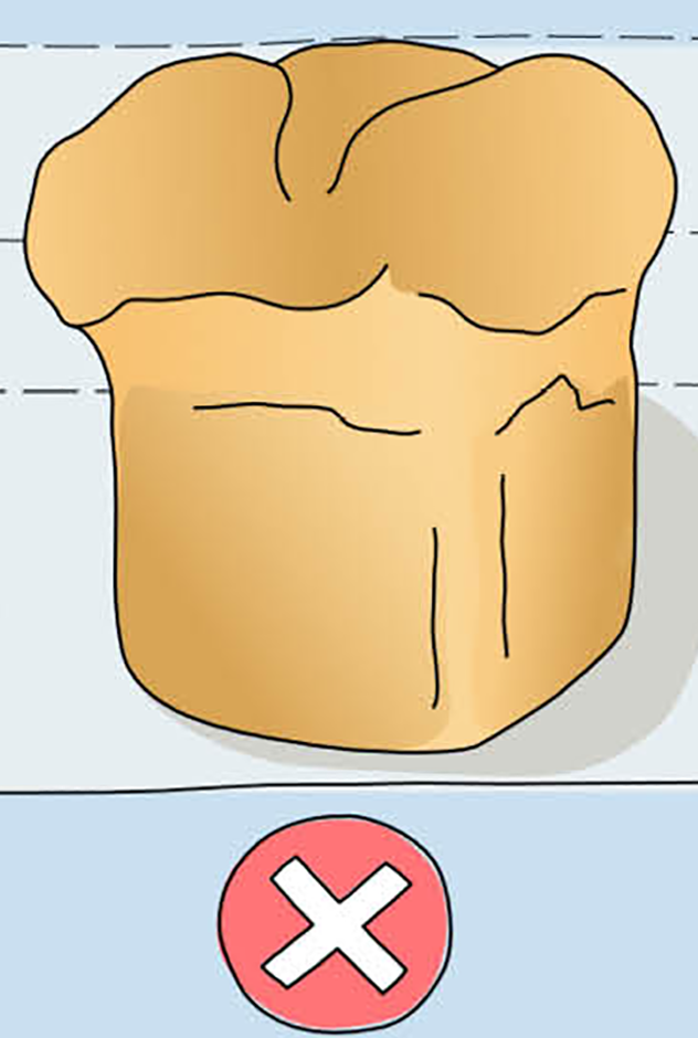 O pão cresceu demasiado