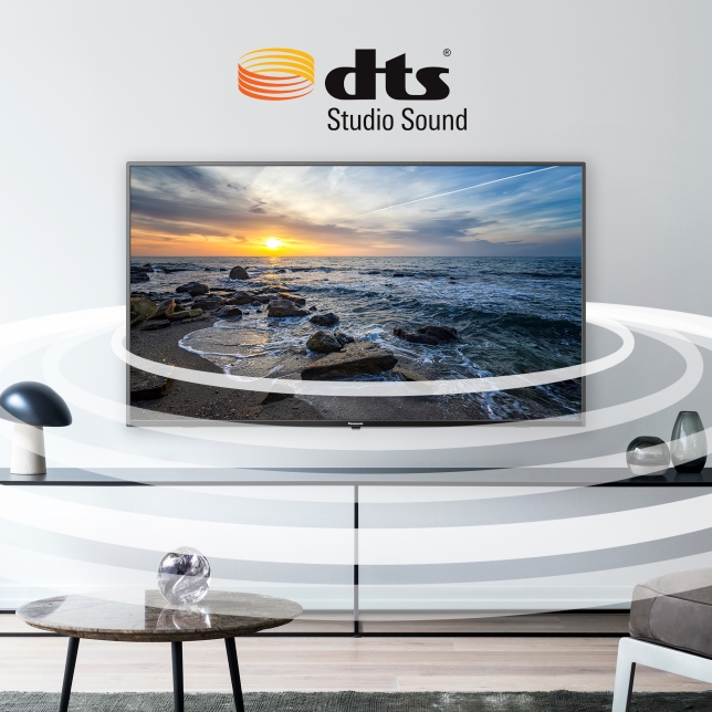 High quality and surrounded sounds supported by DTS studio sound