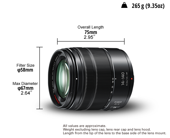 LUMIX G 14-140mm F3.5-F5.6 II POWER O.I.S. Lens H-FSA14140