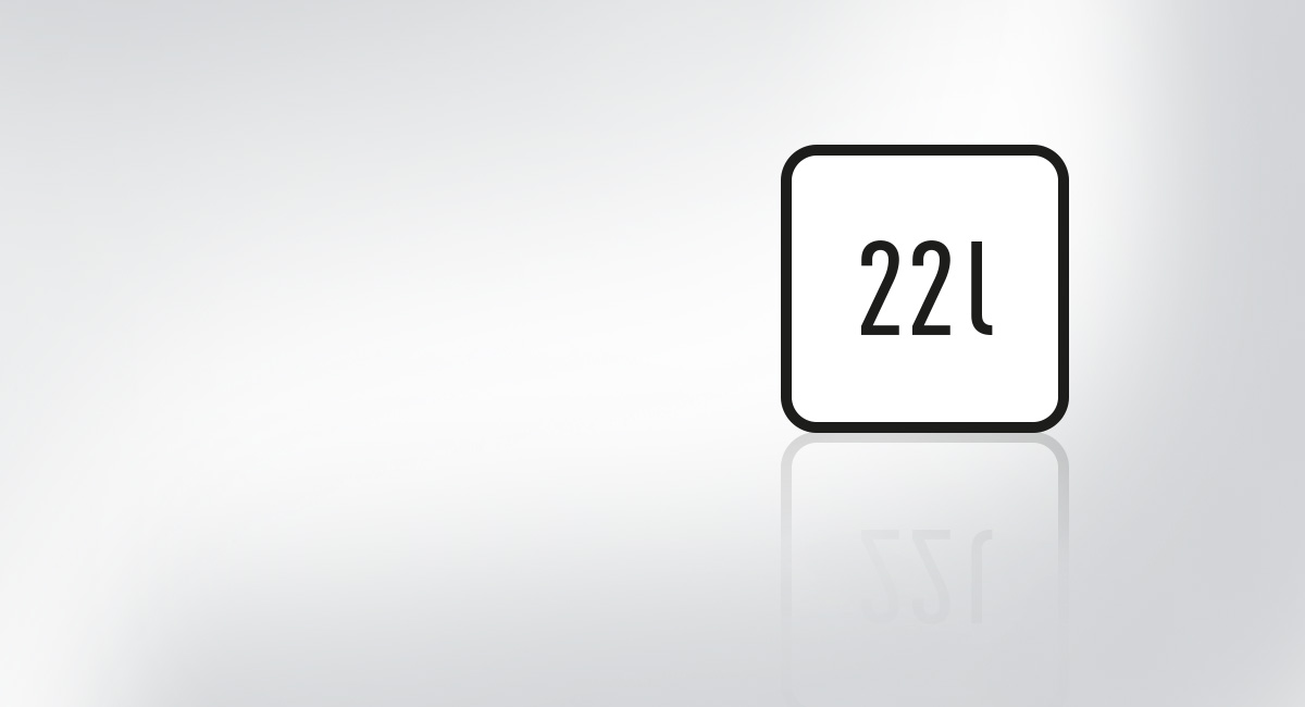 22 litre cooking space