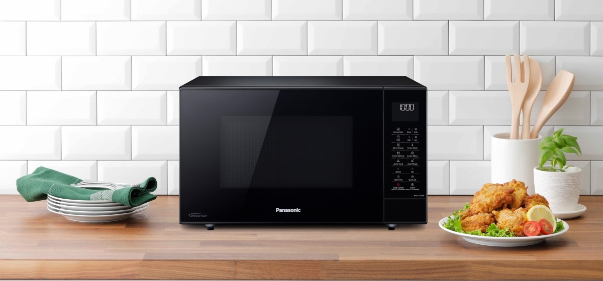 Main Banner Photo of 27L 520mm Wide Black Convection Microwave Oven NN-CT56M