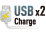USB x 2 for charging