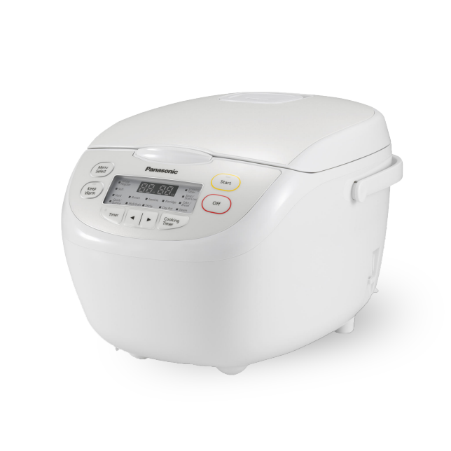 Panasonic 5 Cup (Uncooked) Rice Cooker with Pre-Programmed Cooking Options  for Brown Rice, White Rice, and Porridge or Soup - 1.0 Liter - SR-CN108