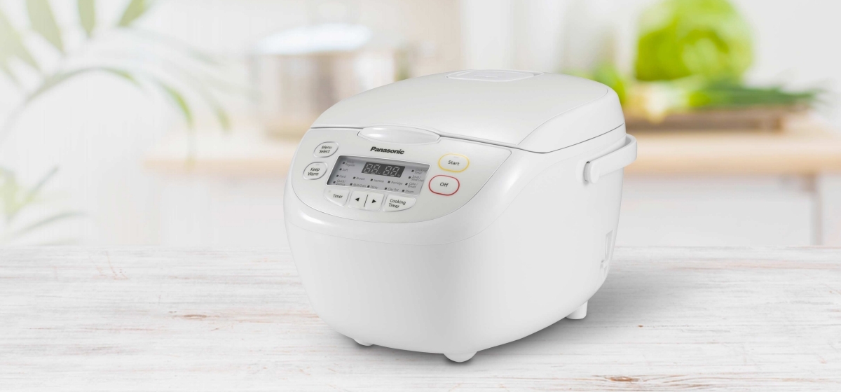 Main banner of Panasonic's 1.8L 10 Cup multi function rice cooker