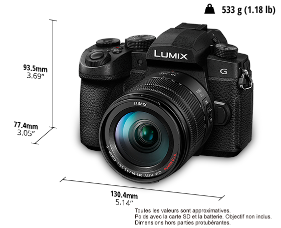 Appareil photo numérique mono-objectif sans miroir LUMIX DC-G90H