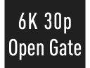 Enregistrement vidéo Open Gate 6K 30p