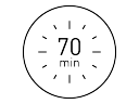 Jusqu'à 70 min