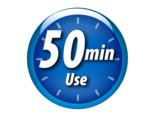 Up to 50 min use
