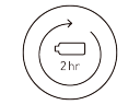 La batterie se recharge entièrement en 2 heure