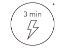 Charge rapide en 3 min