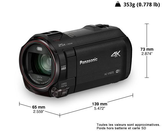 Caméscope 4K Ultra HD HC-VX870