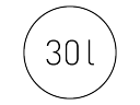 Capacité de 30 L