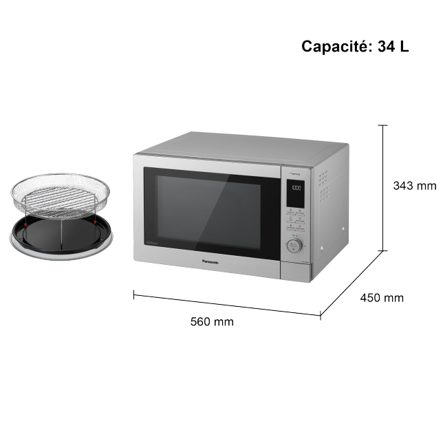 Photo de Four à micro-ondes combiné 4-en-1 avec Airfryer - NN-CD88